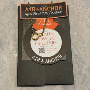 Air & Anchor “good things are coming” chain cuff keeper necklace